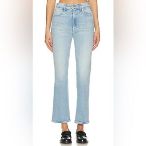 MOTHER The Hustler High Rise Flare Leg‎ Ankle Jeans Light Blue Size 27 cropped